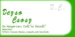 dezso csosz business card